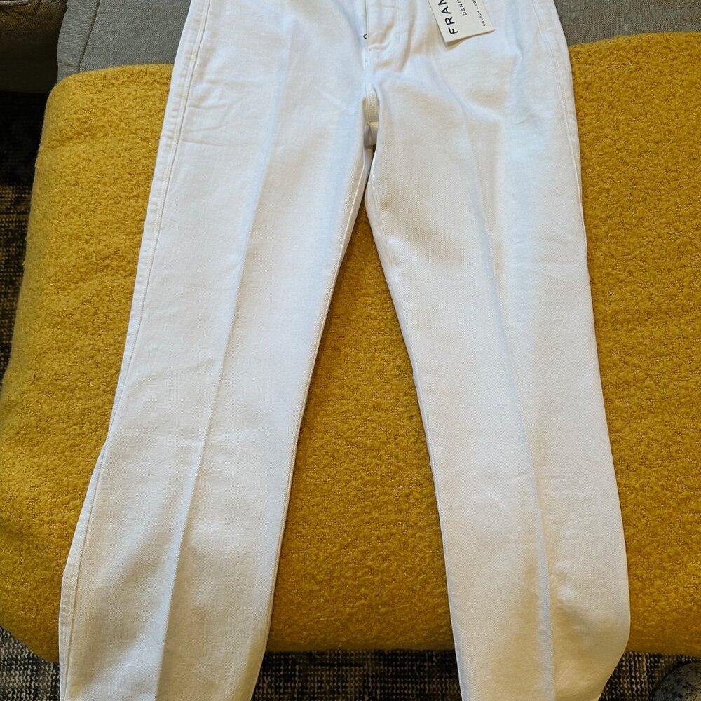 Frame Denim Le Sylvie Kick Boot Jeans in Blanc Size 27